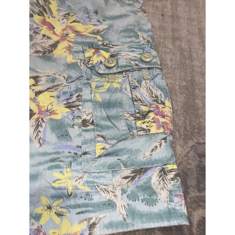 TIVO ROXX Men's Flat Front Cargo Shorts Tropical Hawaiian Floral Sz 38 - Picture 2 of 6